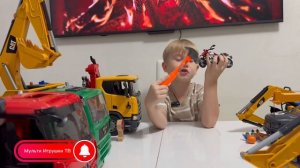 Мультик про строительные машины, экскаваторы и грузовики.