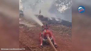 В Китае запустили пожарных роботов для борьбы с огнём