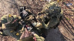 Тактические занятия в Марксе - эвакуация раненых и оказание ПМП