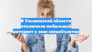 В Ульяновской области отключили мобильный интернет в зоне спецобъектов
