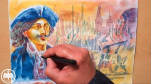 Петр I царь всея Руси Видеоурок "Петр I на корабельной верфи" техника-акварель