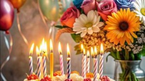 С днём рождения. Музыкальная открытка поздравление женщине