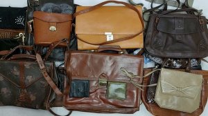 40406 Сумки винтаж кожаные, 15пак, borse 1/2, секонд (vintage/extra) оптом