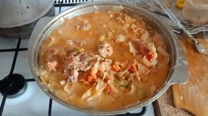 Финал готовки бигуса - рагу