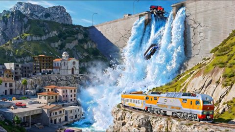 ХАОС НАВОДНЕНИЯ - Неудержимая катастрофа😱|BeamNG.Drive|Бемиджи Драйв