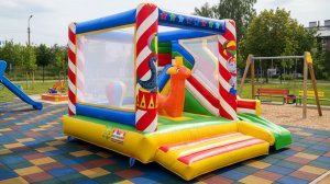 Коммерческий надувной батут «Поход в цирк» с горкой, 4*4*2,8 м
