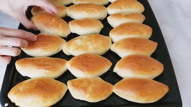 Домашние пирожки с двумя начинками Очень простой рецепт теста как Пух