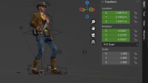 BLENDER 3.6 Анимация револьвера на дуэль