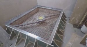 Как сделать #душевой_поддон с подогревом из бетона.