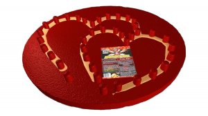 05001 Фонтан "Двойное горящее Сердце", "Премьер Салют"