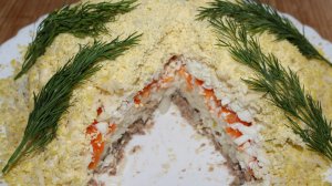 Салат "Мимоза" с сайрой - сочный и нежный