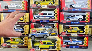 Полицейские машинки модели Технопарк. Про машинки