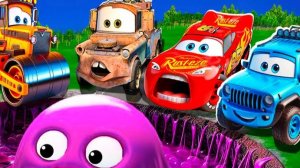 Машинки летают и прыгают! Развивающие мультики Машины помощники. Мультфильмы про машинки