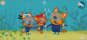 Три Кота Мультфильм Морские приключения котят...