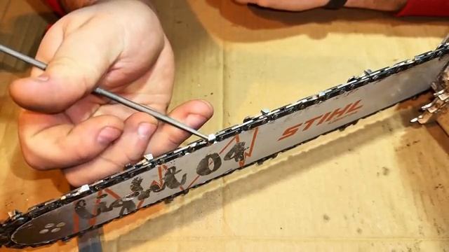 ИДЕАЛЬНАЯ ЗАТОЧКА ЛЕГКО! 2 круглых напильника Как заточить цепь бензопилы до заводской остроты