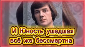 И Юность ушедшая  всё же бессмертна
