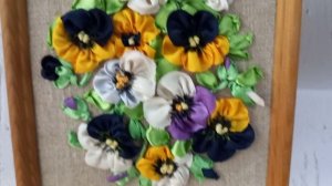 "Летние цветы" - вышивка лентами, Творческое объединение "Оч. умелые ручки". Объёмные букеты.