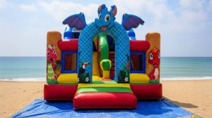 Коммерческий надувной батут "Дракоша", 5*3,5*3,8 м