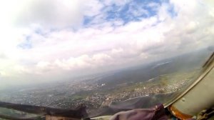 Ан-24 Взлёт в Иркутске на город .