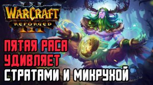 ПЯТАЯ РАСА УДИВЛЯЕТ СТРАТАМИ И МИКРУХОЙ: Moon (Ne) vs Sok (Hum) Warcraft 3 Reforged