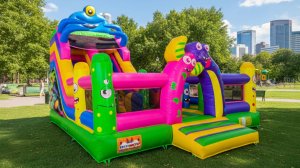 Коммерческий надувной батут «Монстроленд» 7*6*5,6 м