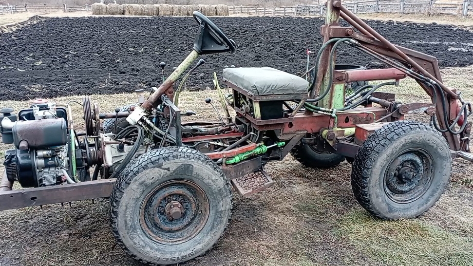 Самодельный минитрактор- погрузчик Скорпион. Обзор часть первая смотреть онлайн