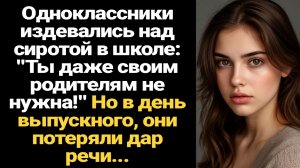 ИСТОРИЯ ИЗ ЖИЗНИ/Одноклассники издевались над сиротой в школе, но на выпускном они потеряли дар речи