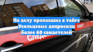 По делу пропавших в тайге Усольцевых допросили более 60 свидетелей