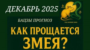 ДЕКАБРЬ 2025 БАЦЗЫ ПРОГНОЗ