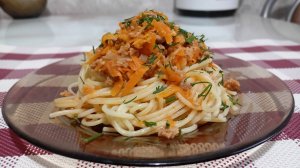 Вкусный УЖИН. Спагетти с Фаршем!