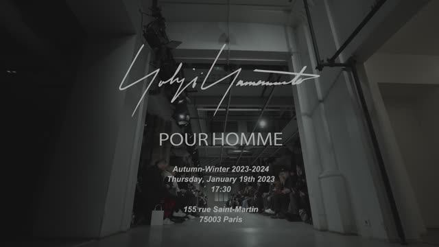 Показ мужской коллекции Yohji Yamamoto осень-зима 2023-2024