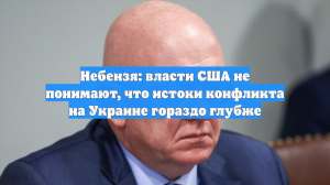 Небензя: власти США не понимают, что истоки конфликта на Украине гораздо глубже