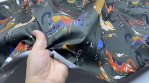 Хлопок табачного цвета с принтом  лошади в украшениях 14412