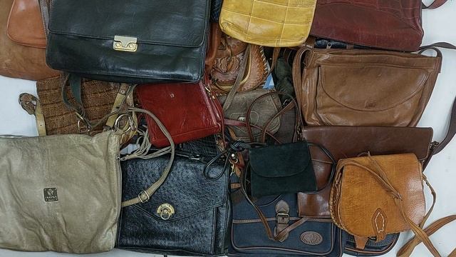Сумки винтаж кожаные  секонд оптом 17 пак