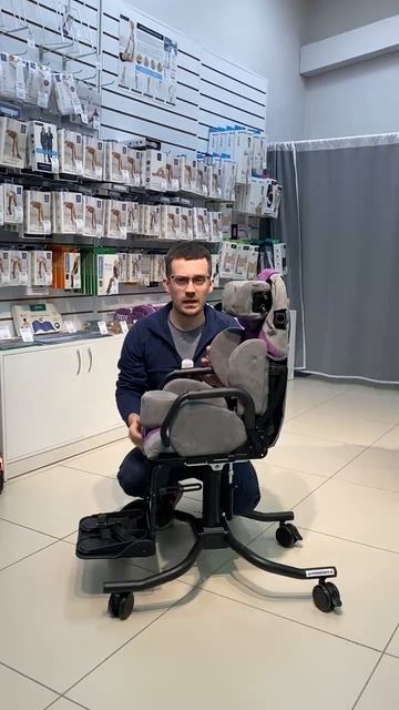 Комнатная коляска для особых деток Gemini в 1 размере на рост деток до 130см смотреть онлайн