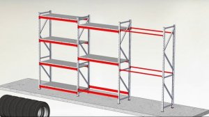 Сборка полочных среднегрузовых стеллажей