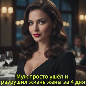 Муж просто ушёл и разрушил жизнь жены за 4 дня