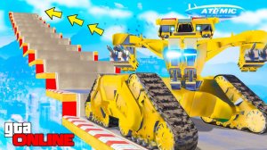 КАК ДАЛЕКО ГИГАНТСКИЙ ТЕРМИНАТОР СМОЖЕТ ЗАБРАТЬСЯ ПО СТУПЕНЬКАМ ЛЕСТНИЦЫ? - ЭКСПЕРИМЕНТЫ В ГТА 5