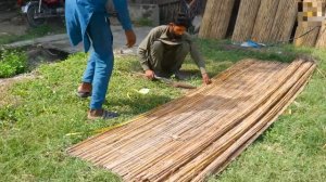 Жалюзи из бамбука. Изготовление. Пакистан.