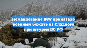 Командование ВСУ приказало военным бежать из Сладкого при штурме ВС РФ