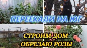 ПЕРЕЕХАЛИ НА ЮГ, СТРОИМ ДОМ, ОБРЕЗАЮ РОЗЫ, КАК ТАМ КОМНАТНЫЕ ЦВЕТЫ БЕЗ ПРИСМОТРА 1.5 МЕСЯЦА