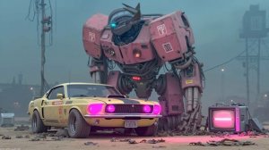 Neon Drive with a Robot Companion ｜ Ultimate Synthwave 80s Mix