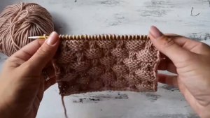 Оригинальный, простой узор спицами для вязания пледов, кардиганов, свитеров