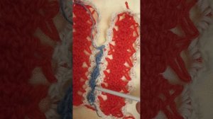 Шарф  женский " Голубой с белым"