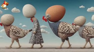 Курица или яйцо 🥚🐔 Куриный Арт для настроения 😂