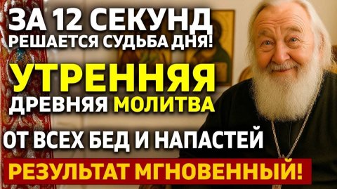 ЗА 12 секунд решается СУДЬБА дня Утренняя молитва от всех бед и напастей - РАБОТАЕТ СРАЗУ