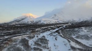 Авачинский вулкан, г. Монах. Поход на лыжах.