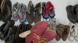 40291 Обувь зимняя, 5пак, scarpe invernale, секонд (cream/extra) оптом