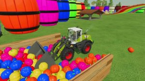 МУЛЬТИКИ ДЛЯ МАЛЫШЕЙ. ДЕТСКИЙ ТРАКТОР ПЕРЕВОЗИТЬ ОВОЩИ НА КРАСОЧНОЙ ФЕРМЕ.