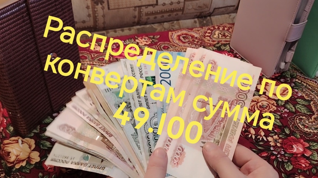 Распределение бюджета по конвертам. Сумма 49.100